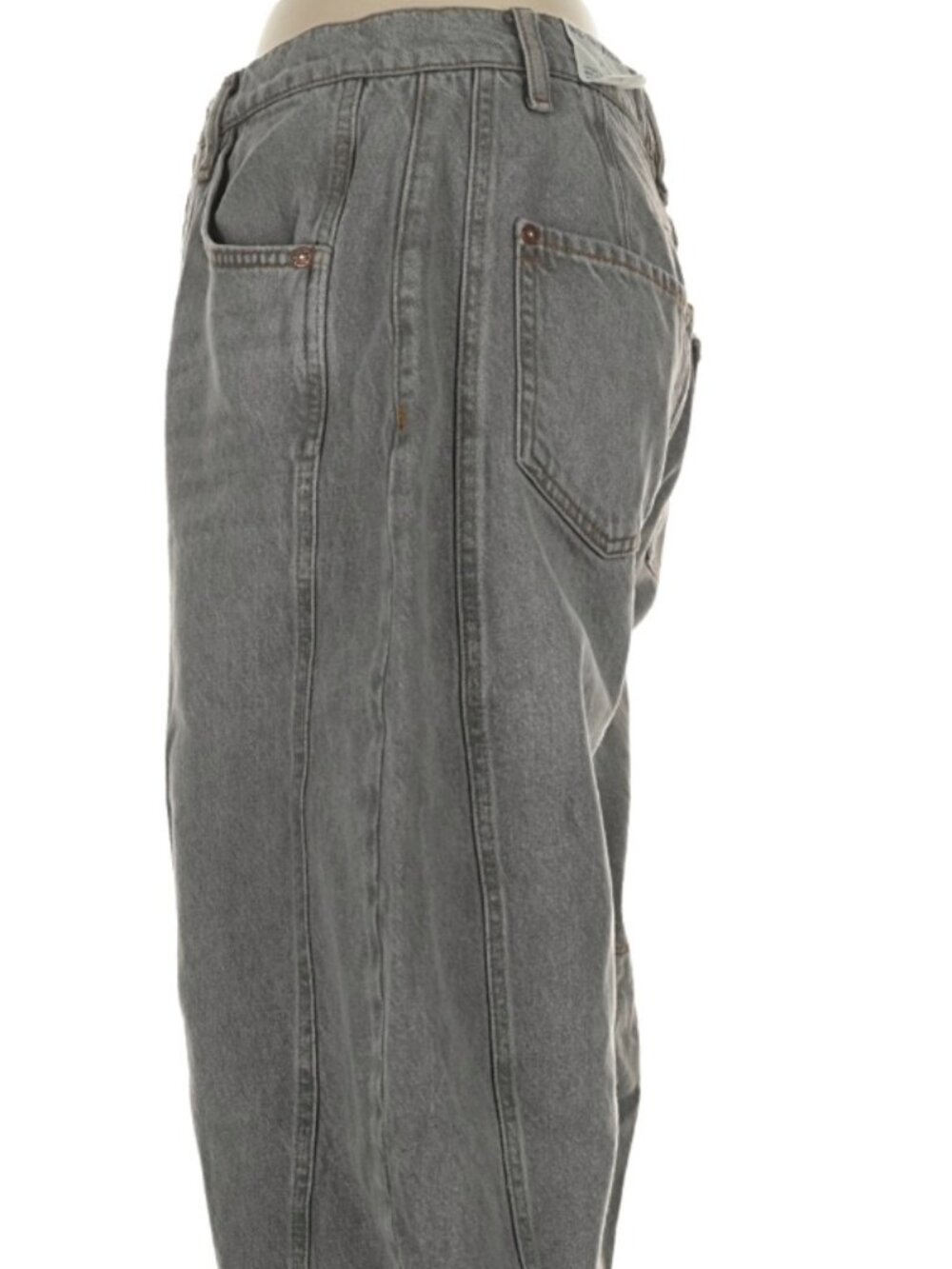We The Free People Lucky You Mid Rise Barrel Jeans Archive Grey Boho 25 NWT $98 - Picture 10 of 16